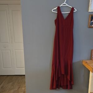 4SI3NNA High Low Wine Dress